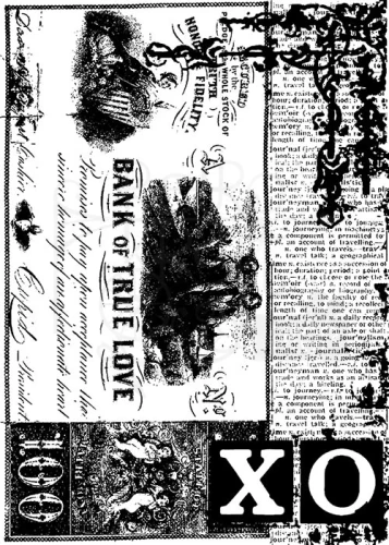 Stempel gumowy kauczukowy Love COM002 Tim Holtz Stampers Anonymous