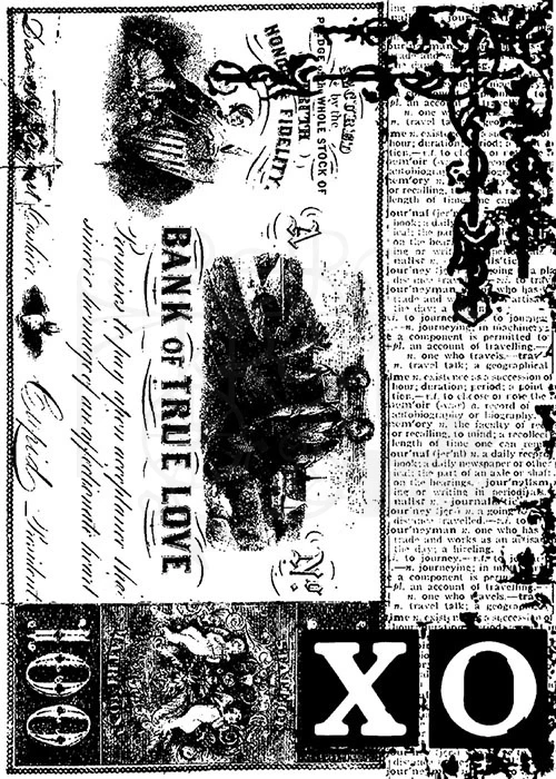Stempel gumowy kauczukowy Love COM002 Tim Holtz Stampers Anonymous