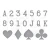 Zestaw wykrojników Pip and Rank - Figury i kolory karciane - 5 szt S1-159 Spellbinders