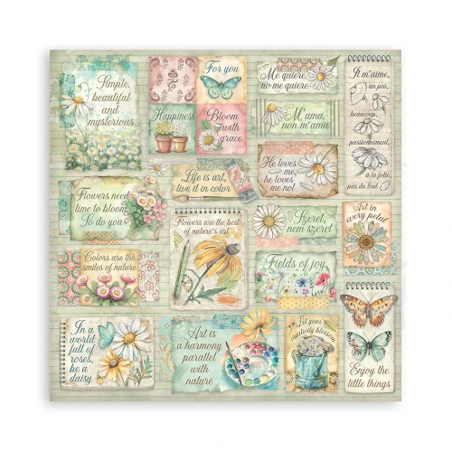 Zestaw papierów do scrapbookingu 20x20 Daisy Art - 10 arkuszy SBBS138 Stamperia