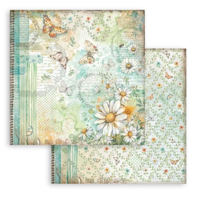 Zestaw papierów do scrapbookingu 20x20 Daisy Art - 10 arkuszy SBBS138 Stamperia