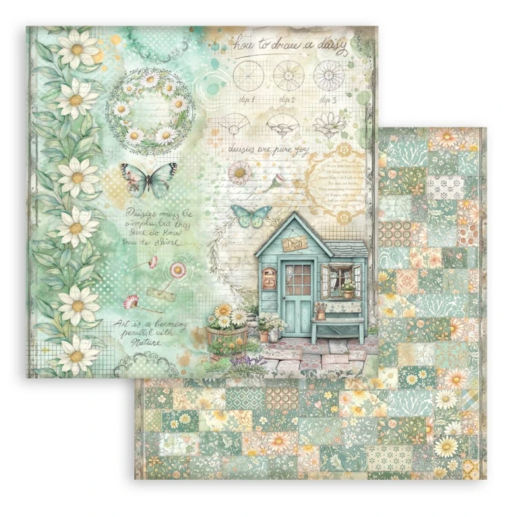 Zestaw papierów do scrapbookingu 20x20 Daisy Art - 10 arkuszy SBBS138 Stamperia