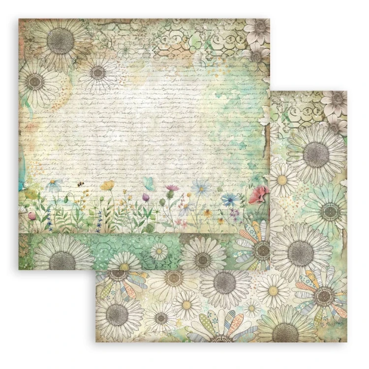 Zestaw papierów do scrapbookingu 20x20 Daisy Art - 10 arkuszy SBBS138 Stamperia