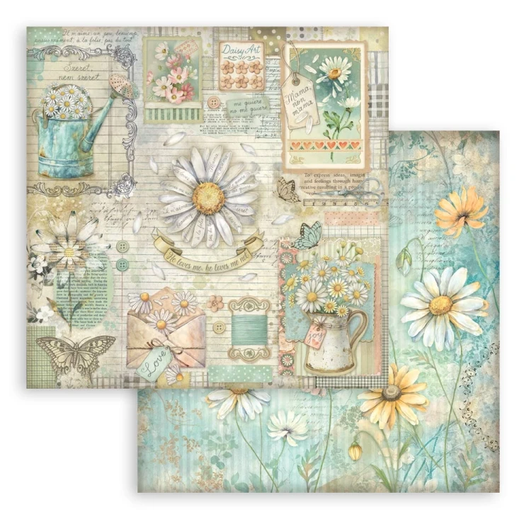 Zestaw papierów do scrapbookingu 20x20 Daisy Art - 10 arkuszy SBBS138 Stamperia