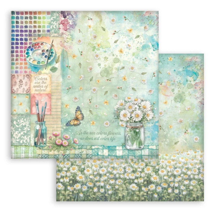 Zestaw papierów do scrapbookingu 20x20 Daisy Art - 10 arkuszy SBBS138 Stamperia