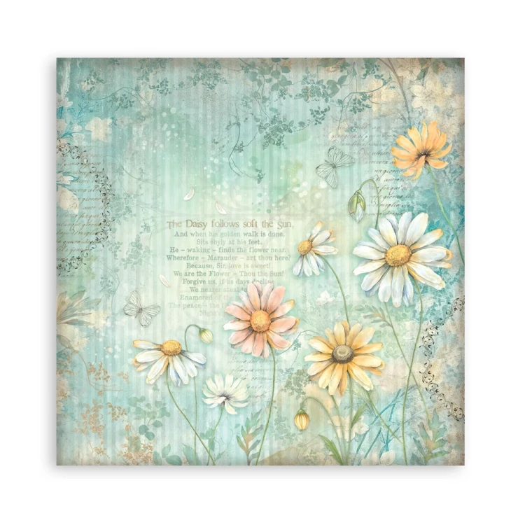 Zestaw papierów jednostronnych do scrapbookingu 20x20 Daisy Art 22 arkusze SBBSXB22 Stamperia