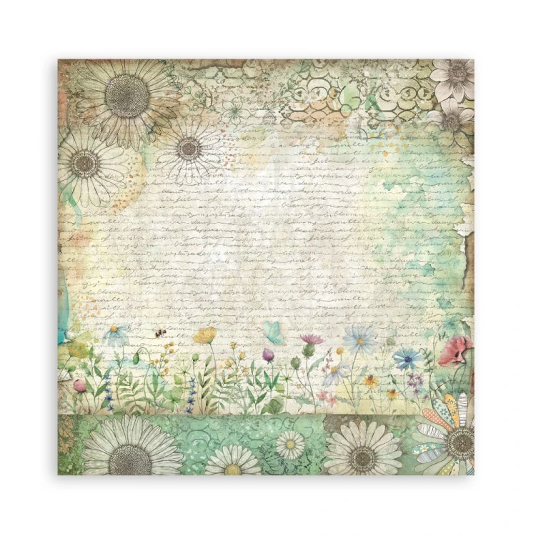 Zestaw papierów jednostronnych do scrapbookingu 20x20 Daisy Art 22 arkusze SBBSXB22 Stamperia