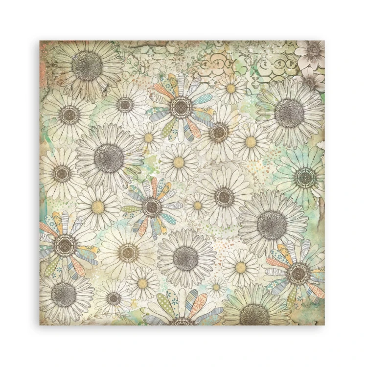 Zestaw papierów jednostronnych do scrapbookingu 20x20 Daisy Art 22 arkusze SBBSXB22 Stamperia