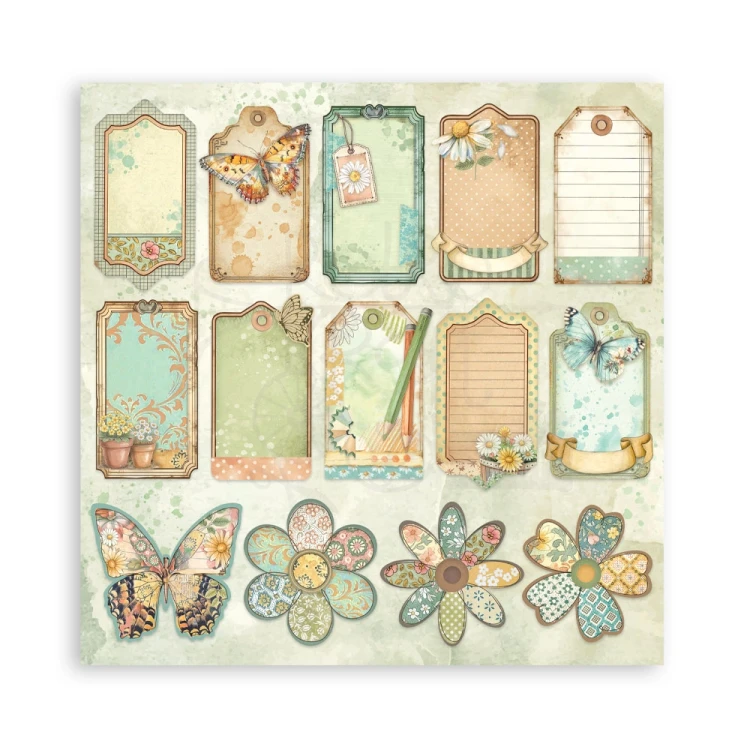 Zestaw papierów jednostronnych do scrapbookingu 20x20 Daisy Art 22 arkusze SBBSXB22 Stamperia