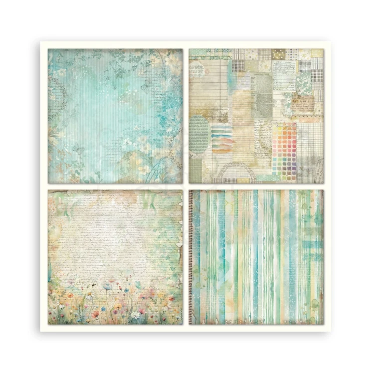 Zestaw papierów jednostronnych do scrapbookingu 20x20 Daisy Art 22 arkusze SBBSXB22 Stamperia
