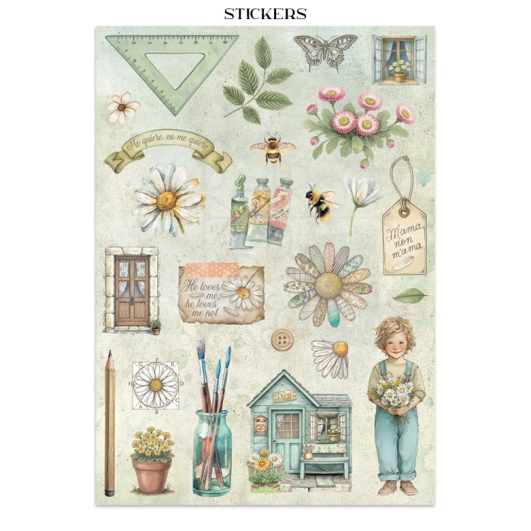Junk Journal Daisy Art 16 kart SBJK14 Stamperia
