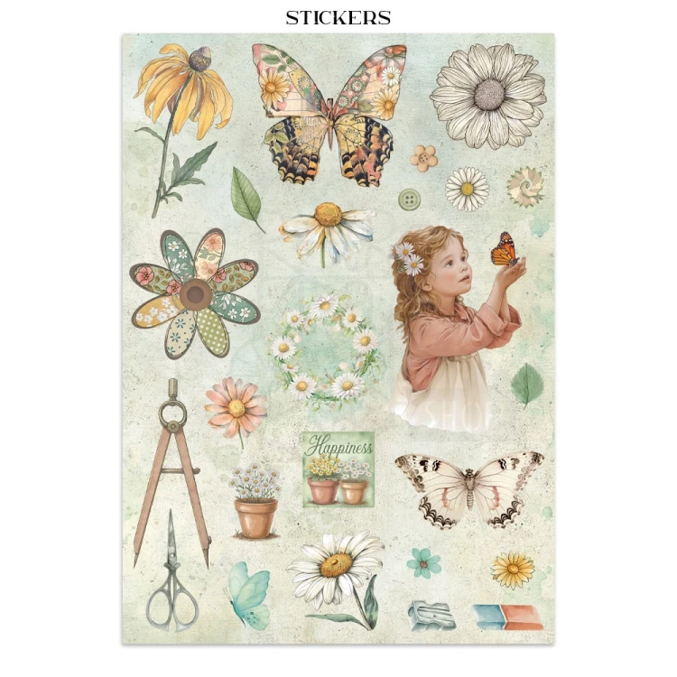 Junk Journal Daisy Art 16 kart SBJK14 Stamperia