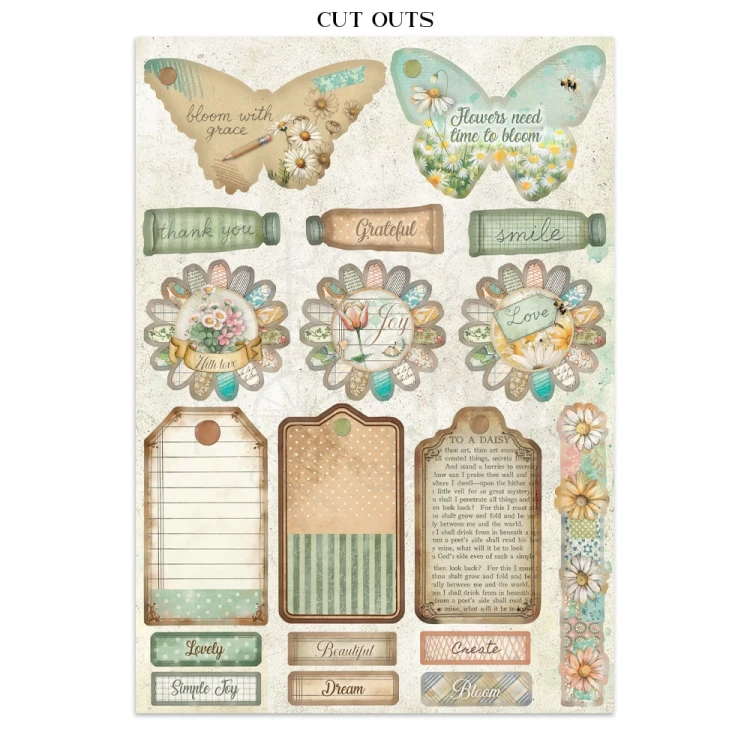 Junk Journal Daisy Art 16 kart SBJK14 Stamperia