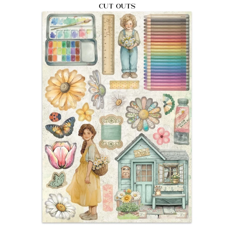 Junk Journal Daisy Art 16 kart SBJK14 Stamperia