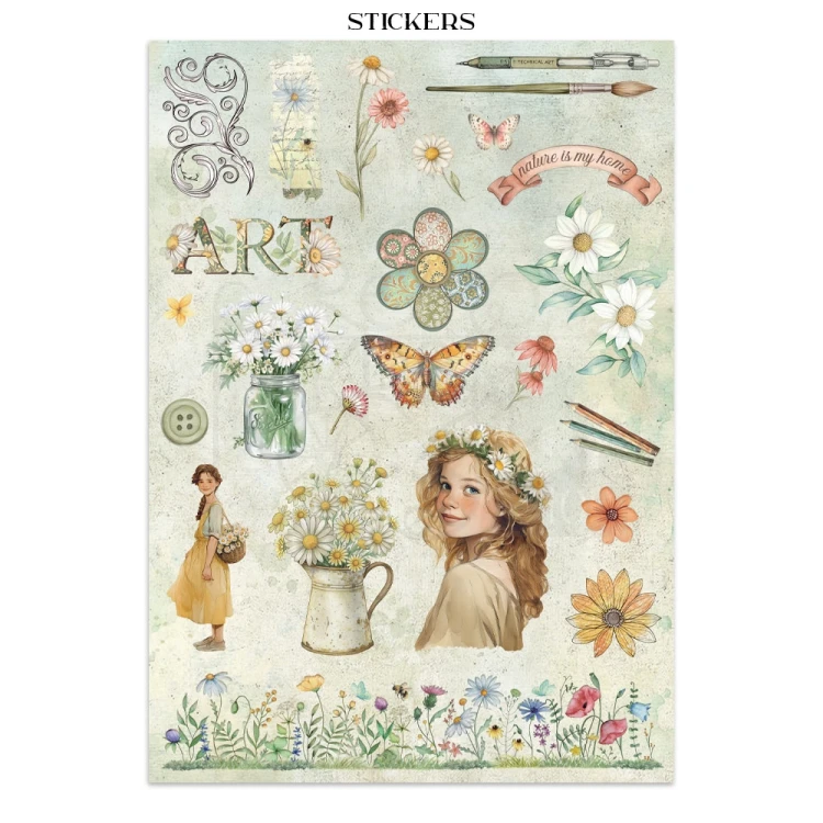 Junk Journal Daisy Art 16 kart SBJK14 Stamperia
