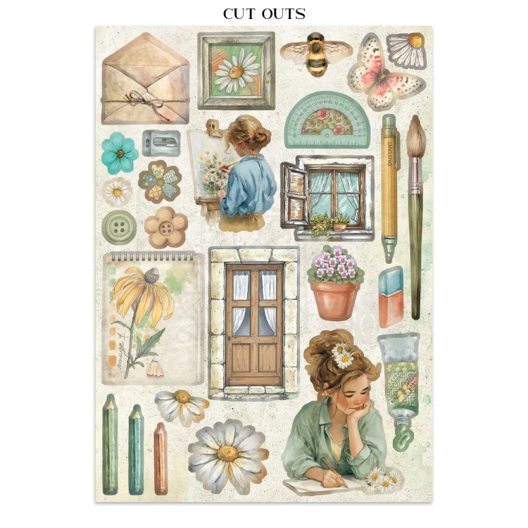 Junk Journal Daisy Art 16 kart SBJK14 Stamperia