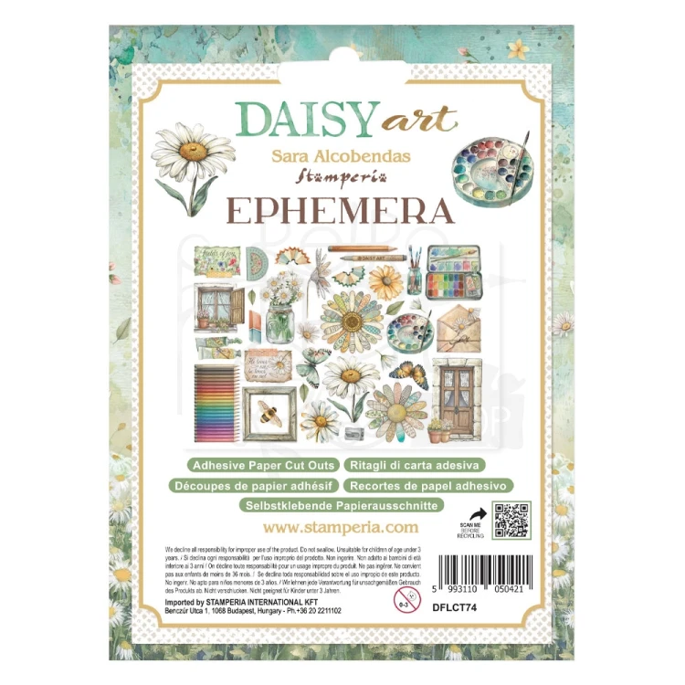 Ozdoby papierowe samoprzylepne Ephemera Daisy Art DFLCT74 Stamperia