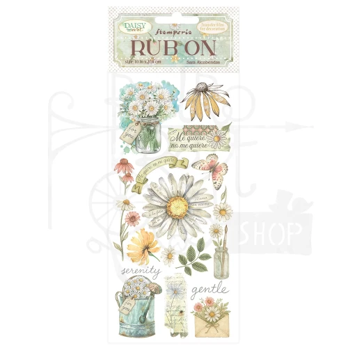 Rub-on transfer 10x21.6cm Daisy Art - Me quiere DFLRB223 Stamperia