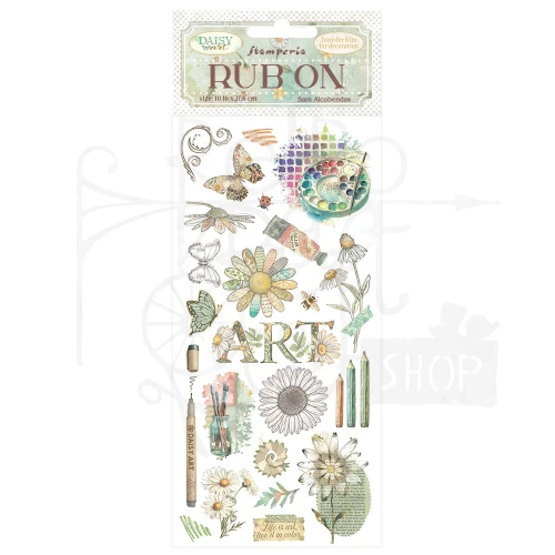 Rub-on transfer 10x21.6cm Daisy Art - Kolorowy los DFLRB221 Stamperia