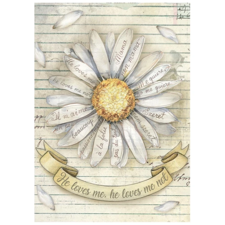 Papier ryżowy A6 Daisy Art 8szt DFSA6X04 Stamperia