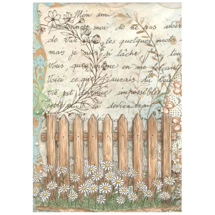 Papier ryżowy A6 Daisy Art 8szt DFSA6X04 Stamperia