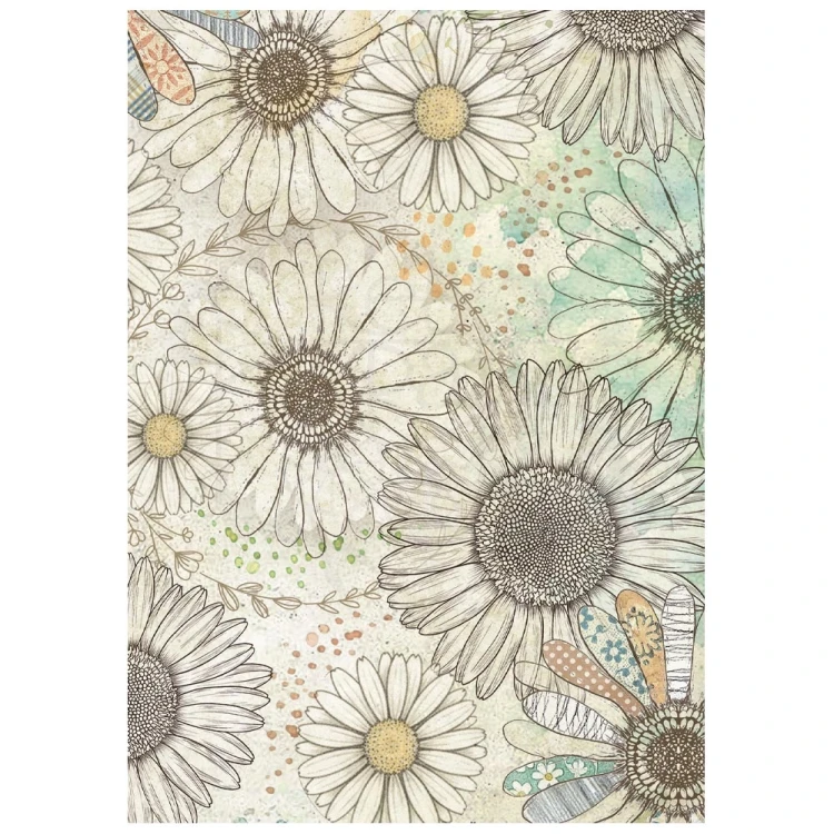 Papier ryżowy A6 Daisy Art 8szt DFSA6X04 Stamperia