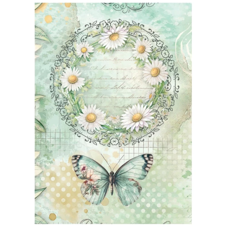 Papier ryżowy A6 Daisy Art 8szt DFSA6X04 Stamperia