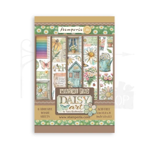 Papier washi A5 Daisy Art 8 arkuszy SBW30 Stamperia