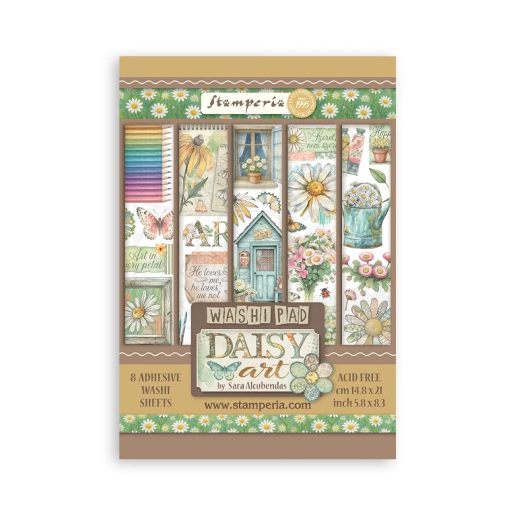 Papier washi A5 Daisy Art 8 arkuszy SBW30 Stamperia