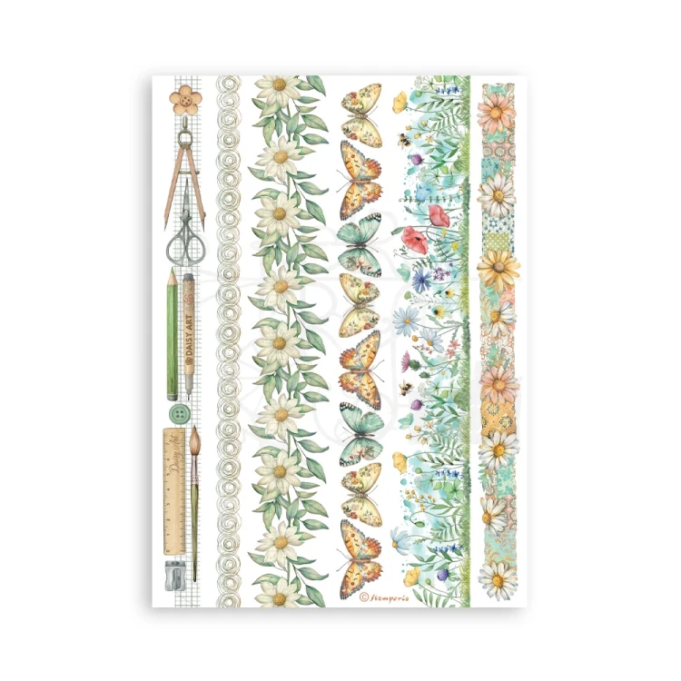 Papier washi A5 Daisy Art 8 arkuszy SBW30 Stamperia