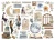 Ozdoby kształty tekturowe Die Cuts Secret Diary DFLDC128 Stamperia