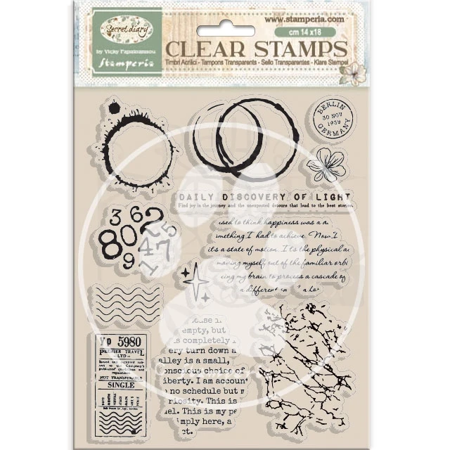 Stempel akrylowy 14x18cm Secret Diary WTK237 Stamperia