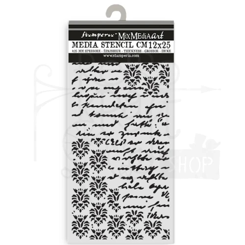 Szablon maska 12x25cm Secret Diary - Pieczęć i pismo KSTDL148 Stamperia
