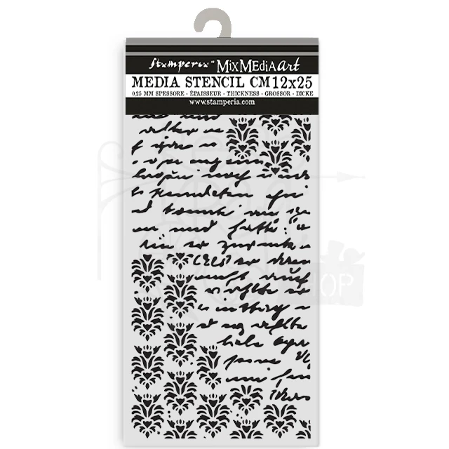 Szablon maska 12x25cm Secret Diary - Pieczęć i pismo KSTDL148 Stamperia
