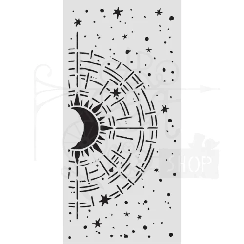 Szablon maska 12x25cm Secret Diary - Astrolabium KSTDL150 Stamperia