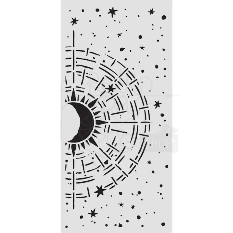 Szablon maska 12x25cm Secret Diary - Astrolabium KSTDL150 Stamperia