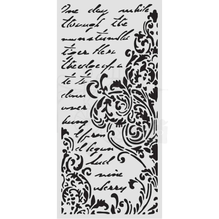 Szablon maska 12x25cm Secret Diary - Fryz z napisem KSTDL152 Stamperia