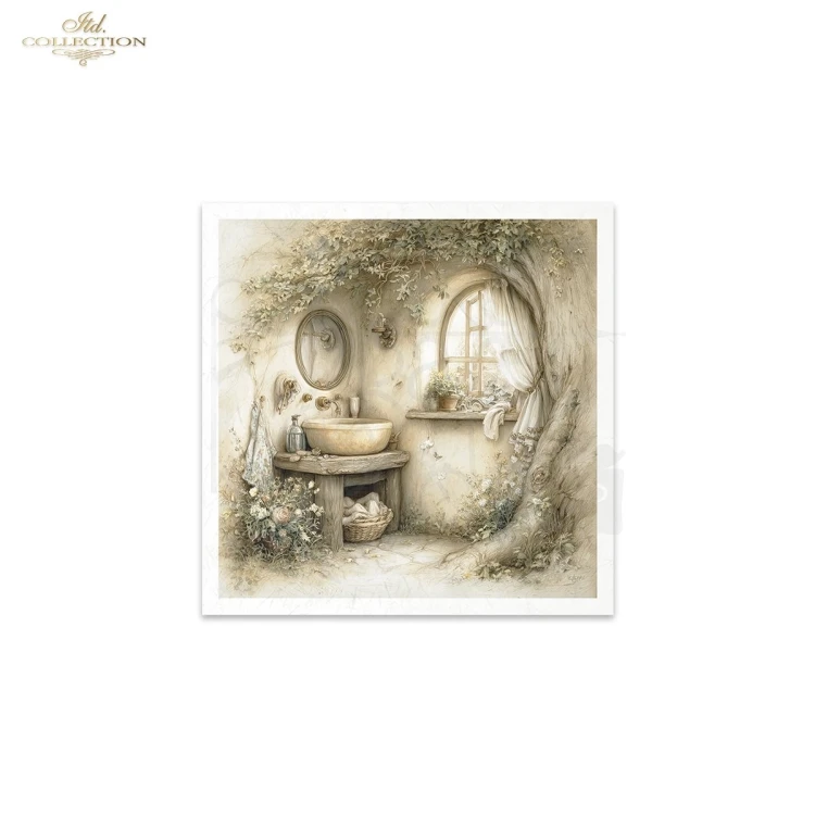Zestaw papierów ryżowych do decoupage 14.8x14.8 Myszki retro RSM233 ITD Collection