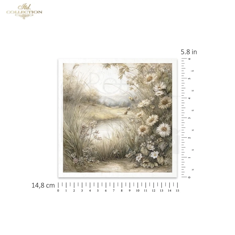 Zestaw papierów ryżowych do decoupage 14.8x14.8 Myszki retro RSM231 ITD Collection