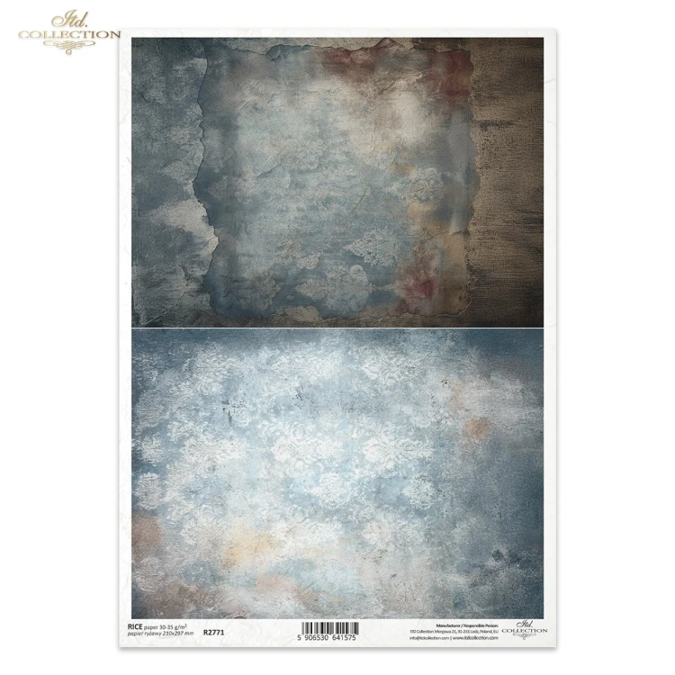 Papier ryżowy do decoupage A4 Tło retro grunge R2771 ITD Collection