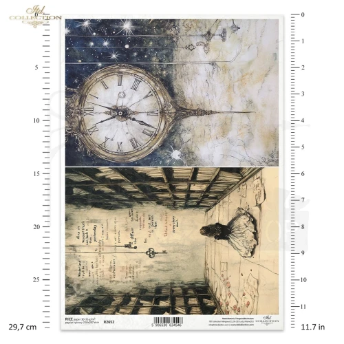 Papier ryżowy do decoupage A4 Alicja w Krainie Czarów R2652 ITD Collection