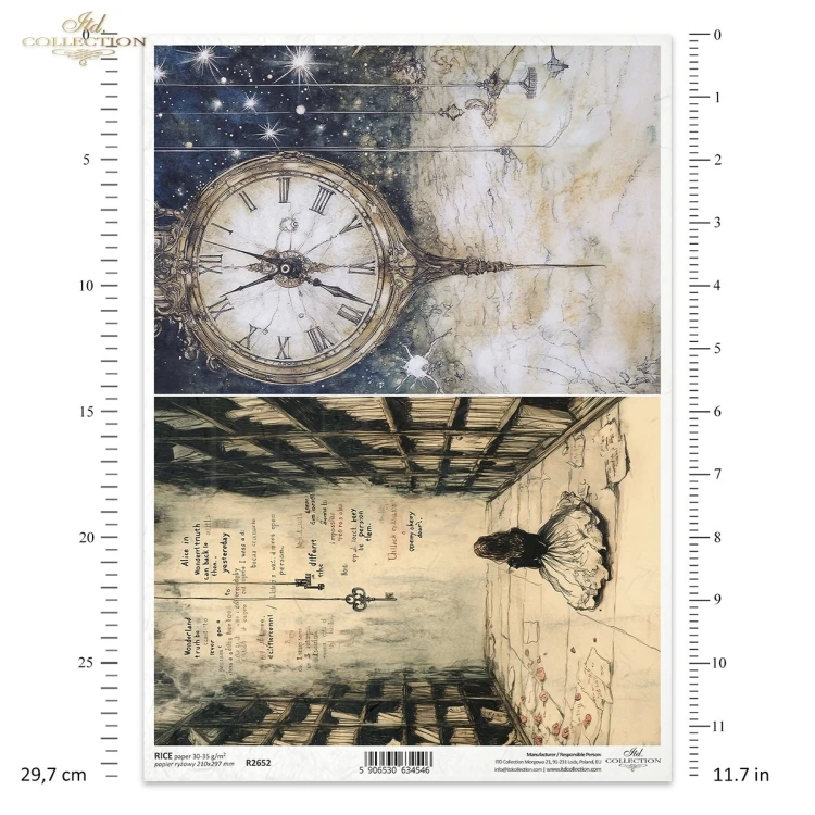 Papier ryżowy do decoupage A4 Alicja w Krainie Czarów R2652 ITD Collection