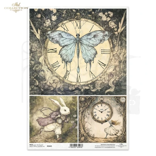 Papier ryżowy do decoupage A4 Alicja w Krainie Czarów R2645 ITD Collection