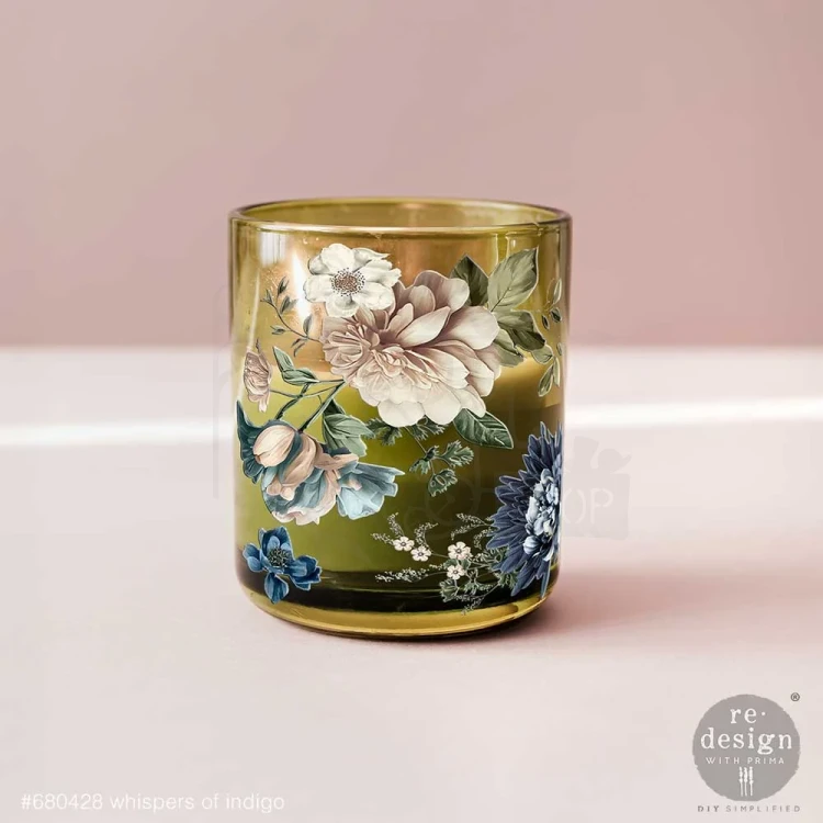 Rub-on Luxe Transfer 8.3x29.2cm Whispers Of Indigo 2 arkusze 680428 Prima