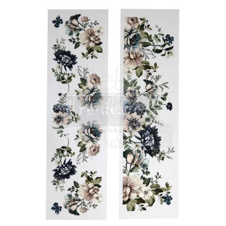 Rub-on Luxe Transfer 8.3x29.2cm Whispers Of Indigo 2 arkusze 680428 Prima