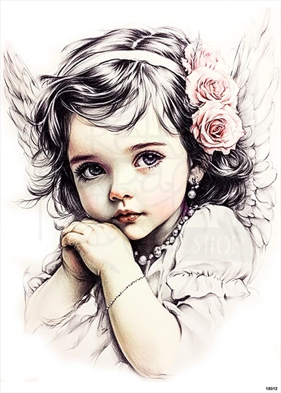 Papier ryżowy do decoupage A5 Aniołek - dziewczynka 18012