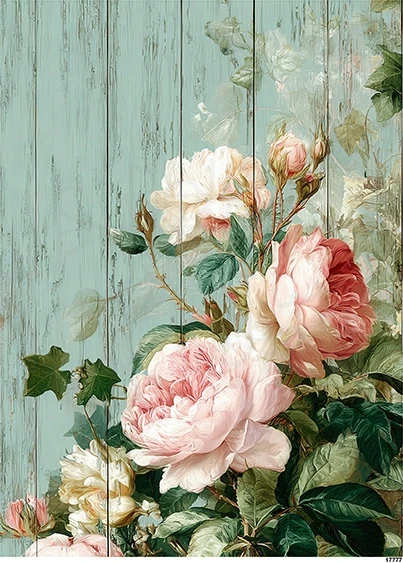 Papier ryżowy do decoupage A4 Róże retro 17777
