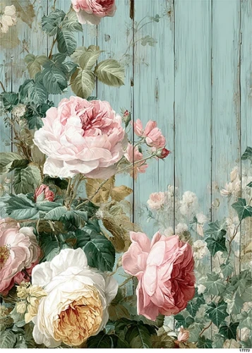 Papier ryżowy do decoupage A4 Róże retro 17772