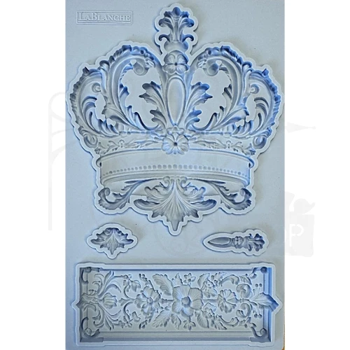 Foremka silikonowa 20x13 Korona i ornament LBMF124 LaBlanche