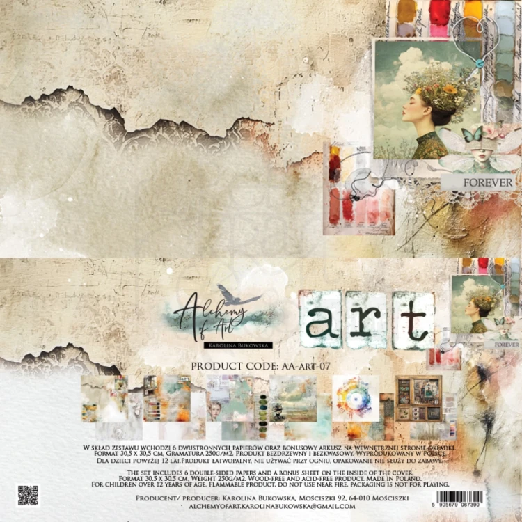 Zestaw papierów do scrapbookingu 30x30 Art -AA-ART-07 Alchemy of Art